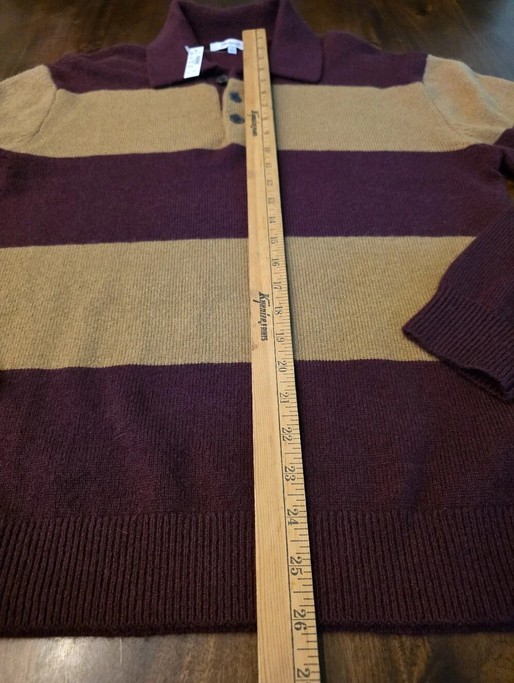 Madewell Small Rugby Sweater Wool Cashmere Polo Preppy Stripe Old Money NEW